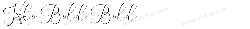 Kosko Bold Bold字体转换